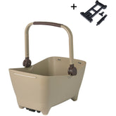 Basil Buddy MIK - dog bicycle basket - rear - biscotti brown